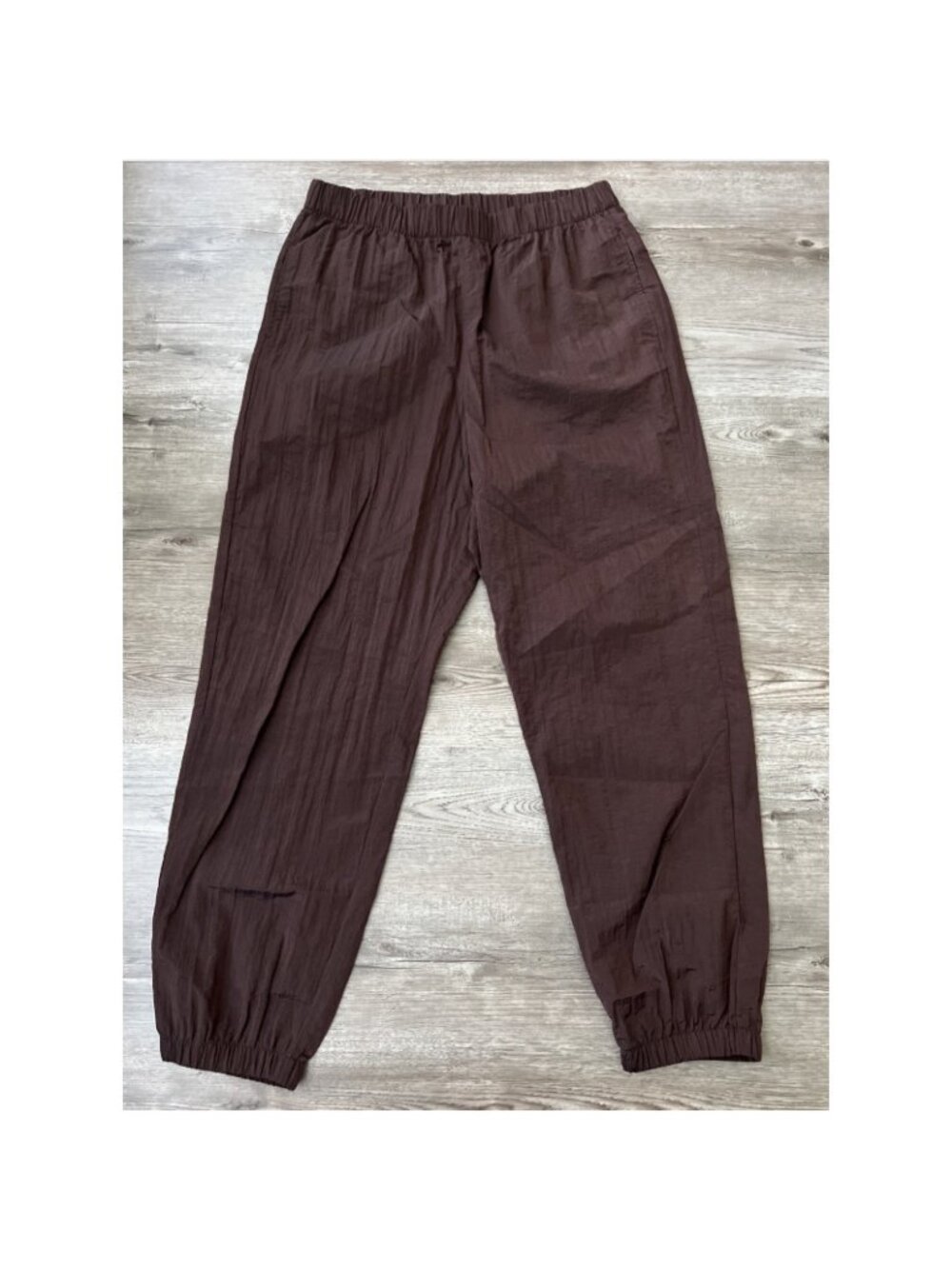 GapFit Lustre Windbreaker Jogger Women L Brown  Lightweight Ankle Cuffed